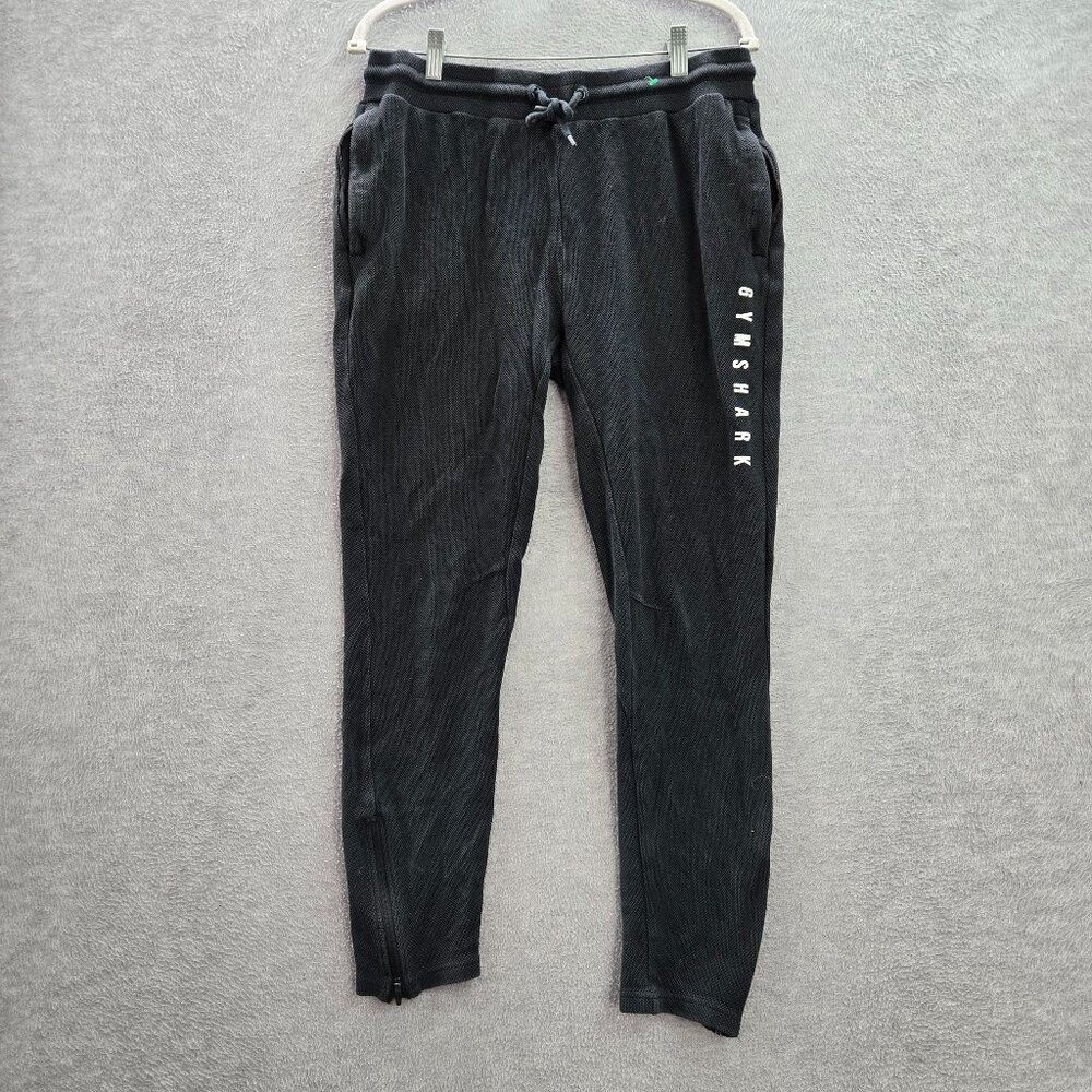 Gymshark Men Pants Large Gray Sweats Drawstring Pockets 27" Inseam